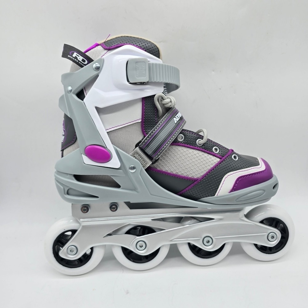 Roller Derby Aerio Q-60 Inline Skates Women's Size 8 White Grey Purple - Picture 6 of 12